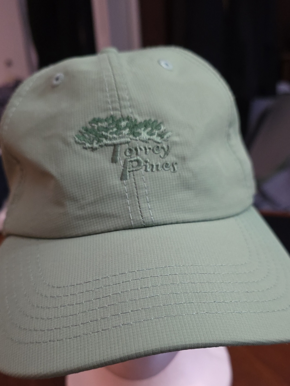 Torrey Pines Embroidered Golf Hat - Light Sage Green - Picture 2 of 5